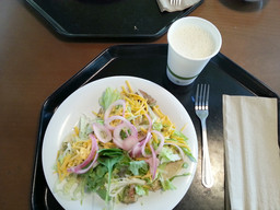 My first food in the Google: chicken tacos (they are under the lettuce :).