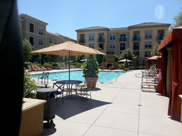 Swimming pool with hot spa - I was there nearly every day.