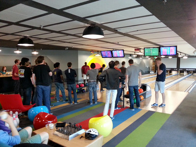 Bowling alley at Google.