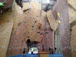 Climbing wall where me and my friend used to go regularly after the work.