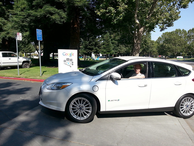 My favorite loaner car — Ford Focus Electric (it was free!).