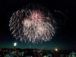 Fireworks at Ghirardelli square in San Francisco on Independence day 2013.