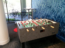 Foosball table.