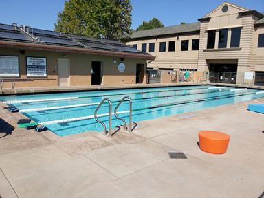 Swimming pool. You can totally swim there. If it is not reserved by some other people. Of if it is not weekend. Or too late. Or too early.