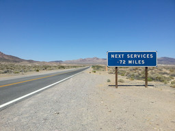 You better come prepared there, no services for a long time.