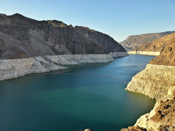 The white areas show where the water levels used to be.