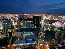 A look from top of the Stratosphere hotel in Las Vegas.