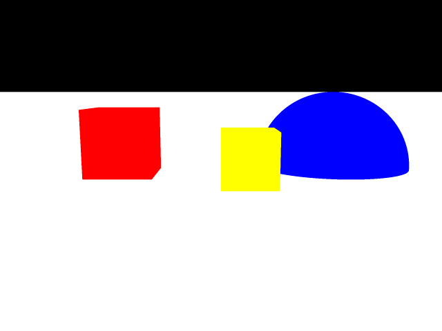 Color based on the closest hit of the ray.