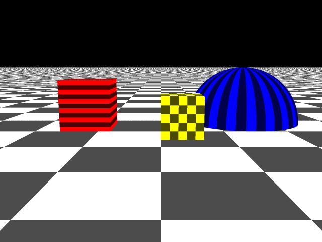 Example of simple scene with textures.