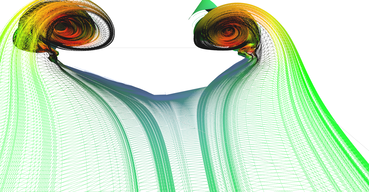 Adaptively seeded stream surface wireframe mesh