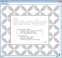 Generator screen.